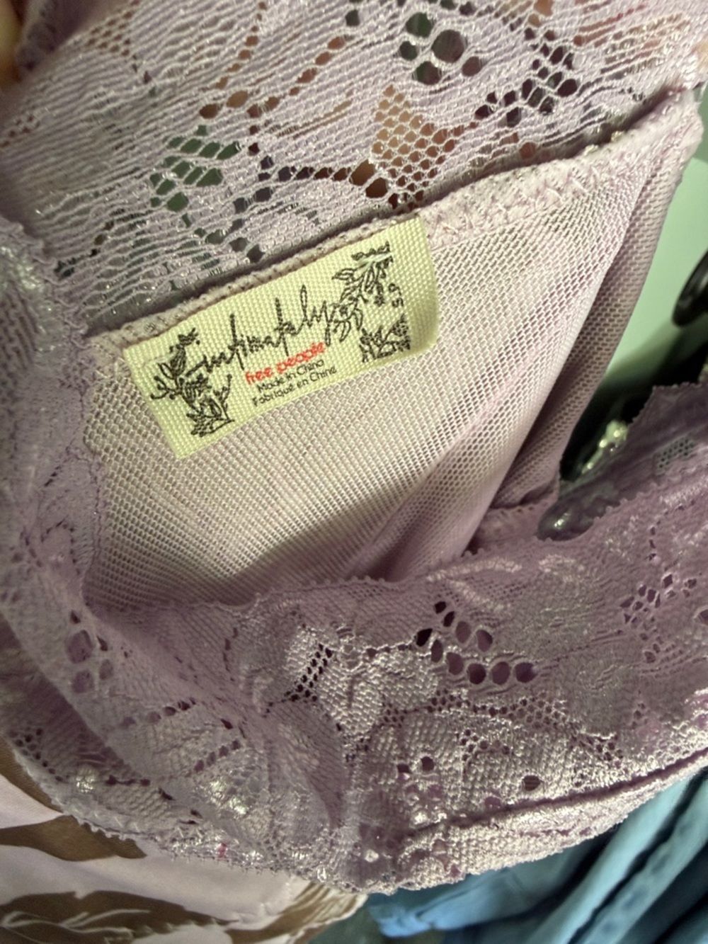 Free People Lilac Lace Floral Slip Dress - Picture 5 of 5